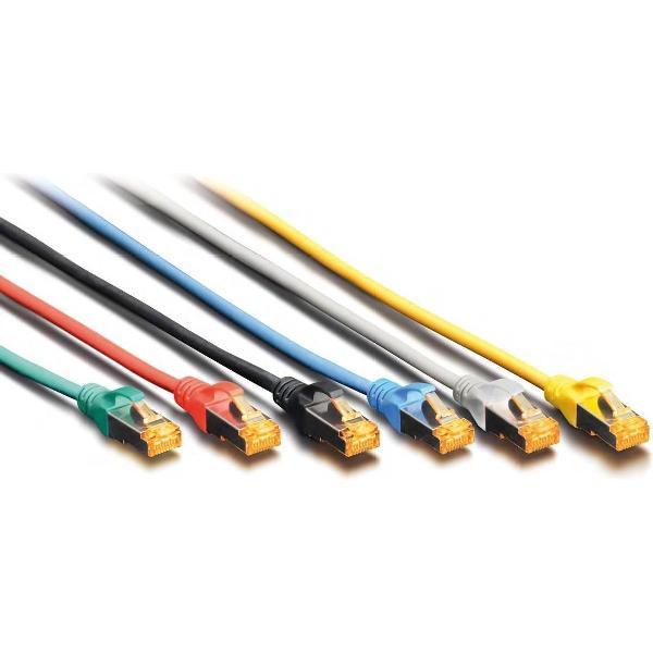 Digitus RJ45 DK-1644-A-070 Netwerkkabel, patchkabel CAT 6A S/FTP 7.00 m Grijs Halogeenvrij, Verdraaide paren, Snagless, Vlambestendig