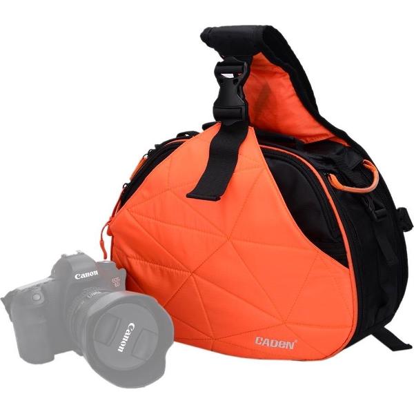 Driehoekvorm Tscope Sling Schoudertas Crosscamera Digitale cameratassen Zachte tas met regenhoes voor Canon Nikon Sony, maat: 33 * 24 * 17cm (zwart)