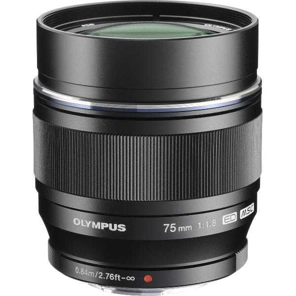 Olympus M.ZUIKO Digital - Lens - ED 75 mm 1.1.8 - Zwart