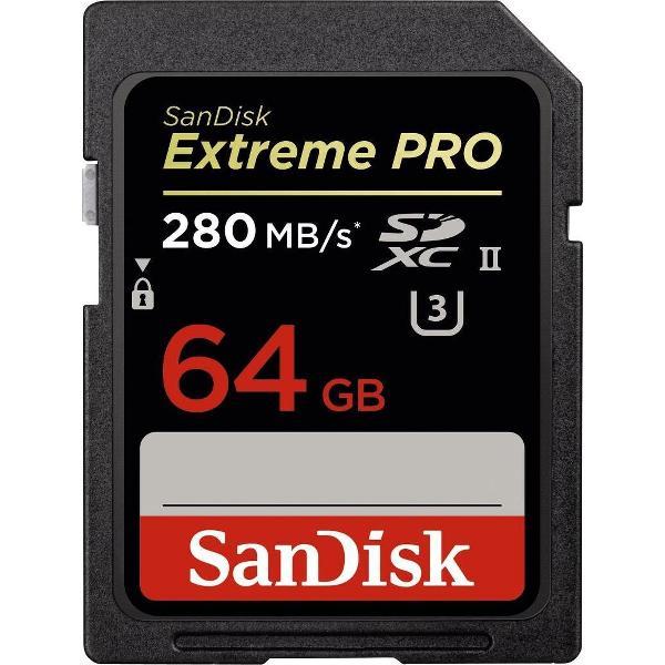 Sandisk Extreme PRO UHS-II SD kaart 64 GB