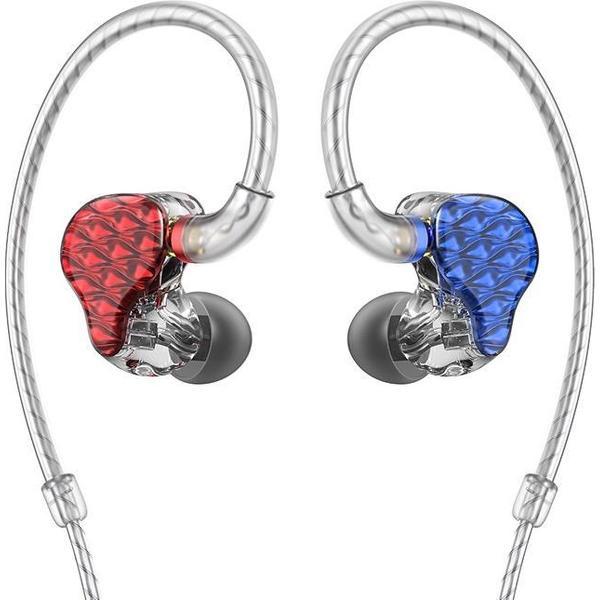 FiiO FA7 Hoofdtelefoons oorhaak 3,5mm-connector Blauw, Rood