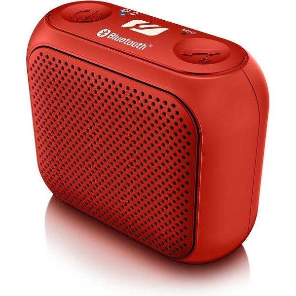 Muse M-312 BTR 2W kubus Rood draagbare luidspreker