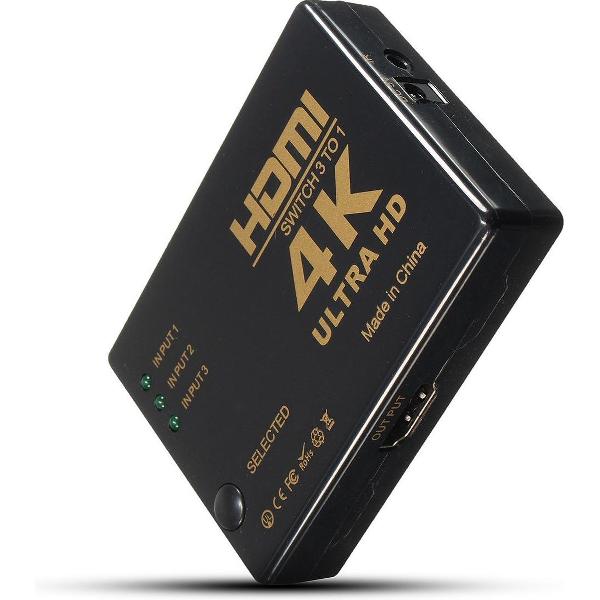 4K Ultra HD 2K Full HD 3D Ondersteuning 3 Poorts HDMI Switch Inclusief Afstandsbediening
