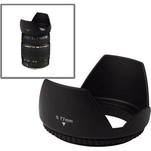 77 mm zonnekap voor camera's (schroefbevestiging) (zwart)