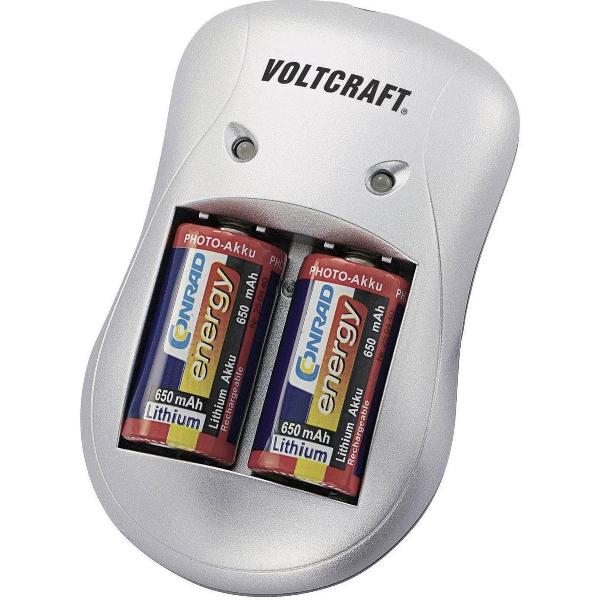 VOLTCRAFT P-76 Batterijlader Incl. oplaadbare batterijen Li-ion CR-123A