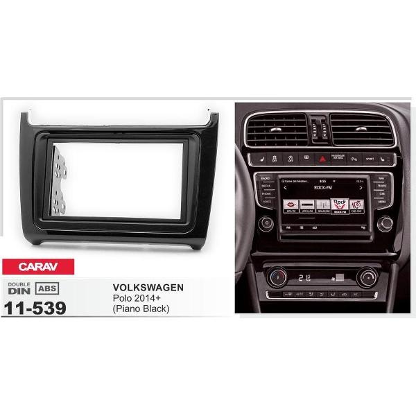2-DIN VOLKSWAGEN Polo 2014+ (Piano Black) inbouwpaneel Audiovolt 11-539