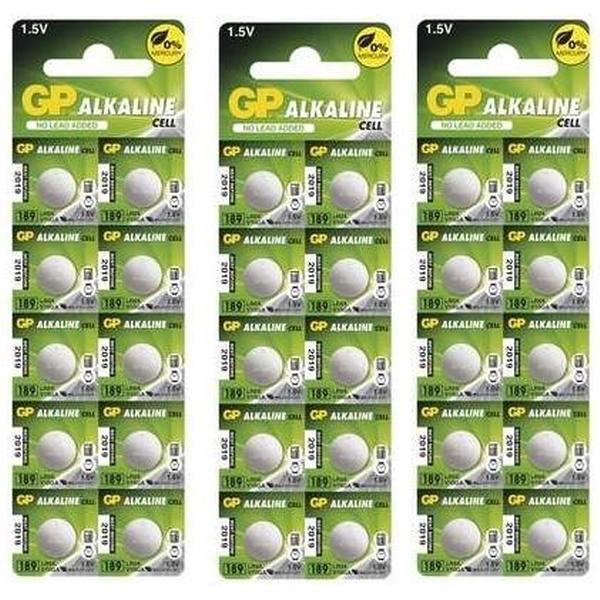 30 Stuks (3 Blisters a 10st) - GP G10 / LR54 / 189 / AG10 Alkaline knoopcel batterij