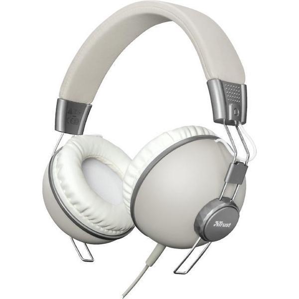 Trust Noma Headset Hoofdband Grijs, Ivoor