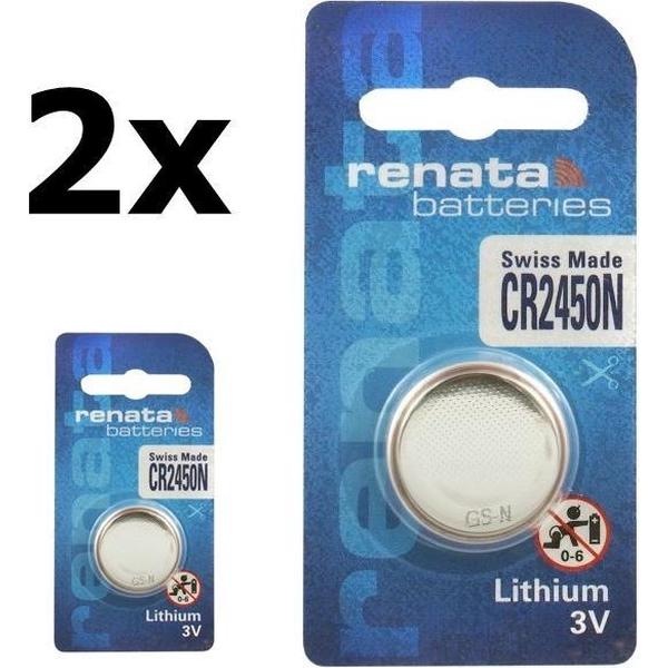Renata CR2450N 3V Lithium knoopcel batterij-2 Stuks