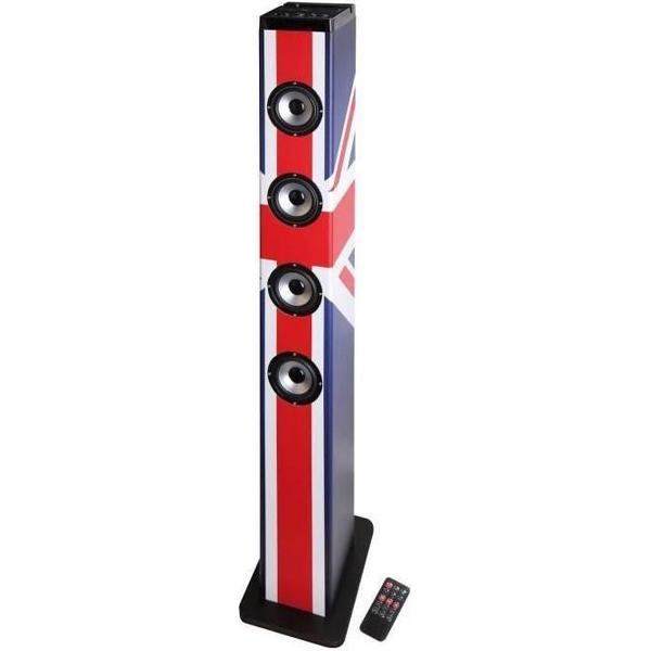 INOVALLEY HP41UK 60 W Bluetooth Sound Tower - FM-radio, USB 2.0-poort, Aux, SD-kaartpoort - UK Color