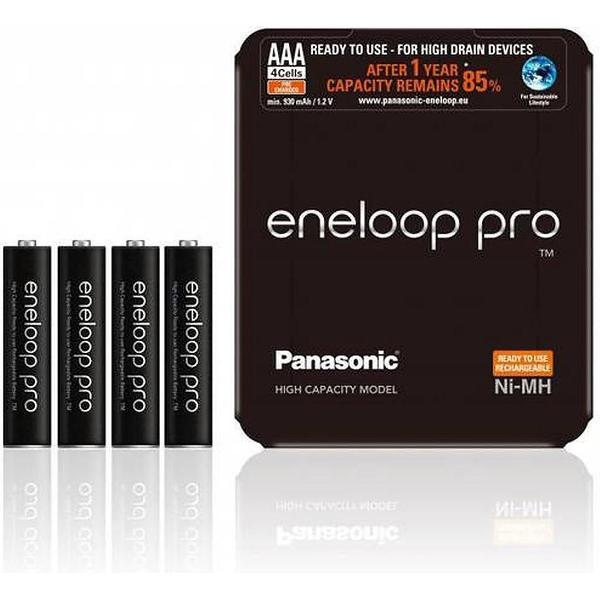 4 x AAA Panasonic Eneloop Pro batterijen - 930mAh