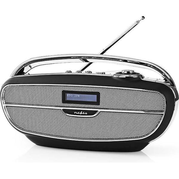 Nedis RDDB5300BK Draagbare Radio DAB+ Bluetooth - Zwart/Zilver
