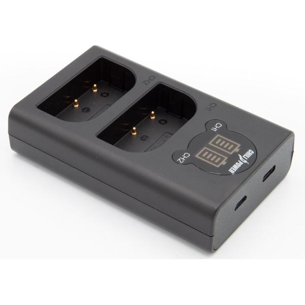 ChiliPower Panasonic DMW-BLF19E dubbellader voor 2 camera accu's (tegelijk)