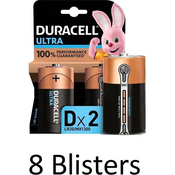 Duracell Ultra alkaline D-batterijen – 16 stuks