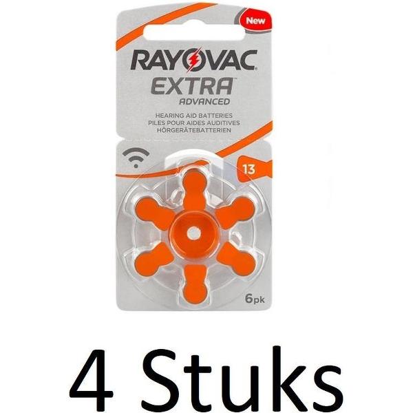 24 Stuks (4 Blisters a 6 st) Rayovac Extra Advanced -13 - oranje blister