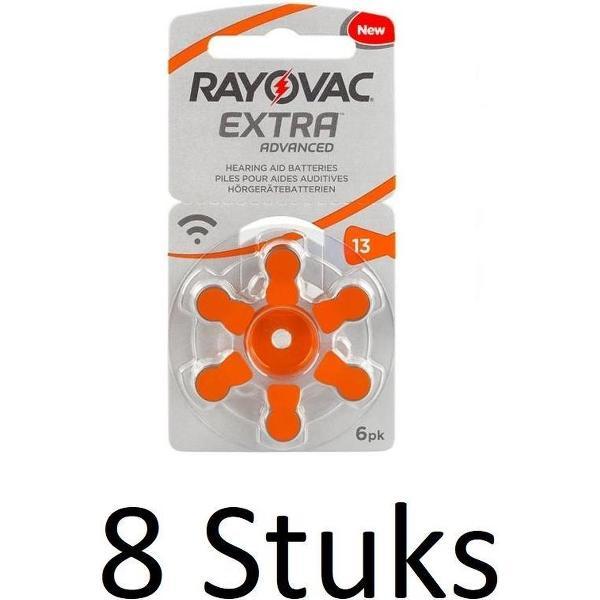 48 Stuks (8 Blisters a 6 st) Rayovac Extra Advanced -13 - oranje blister