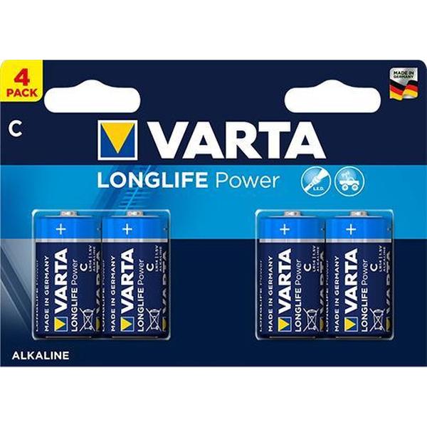 Varta Longlife Power C Batterijen - LR14 - 4 stuks