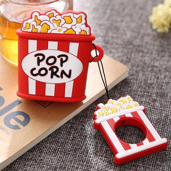 Airpods Hoesje | Airpods Case | Japanse Cartoon Kawaii Stijl Cute | Popcorn | Vaderdag Kados | Vader Cadeautjes | Geschenk