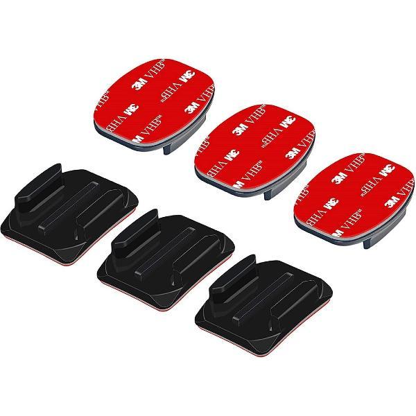 GoPro helm mounts, gebogen en platte 3M bevestigingen. Voor GoPro Hero 8, 7, 6, 5, 4, Session, 3+, 3, 2, 1, Hero (2018), Fusion-camera's