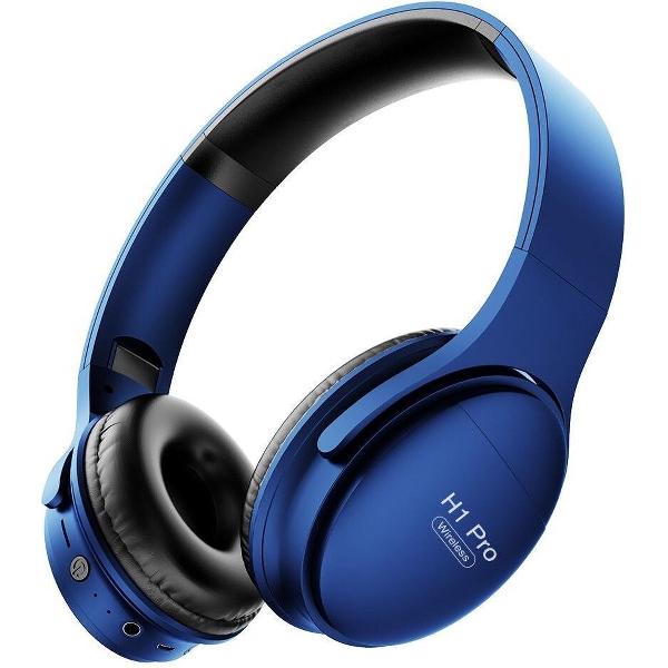 DrPhone H1 Pro - Bluetooth Hoofdtelefoon Hifi Stereo Draadloze Koptelefoon Gaming Headsets Over-Ear Ruisonderdrukking Met Mic Ondersteuning Micro SD Kaart - Blauw