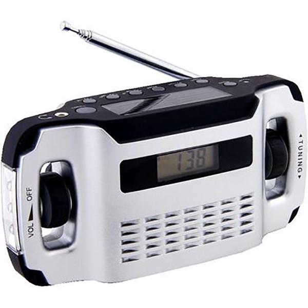 Radio opwindbaar Lynx - USB - Noodpakket - Lader - Digitale klok - Reisradio - zaklamp