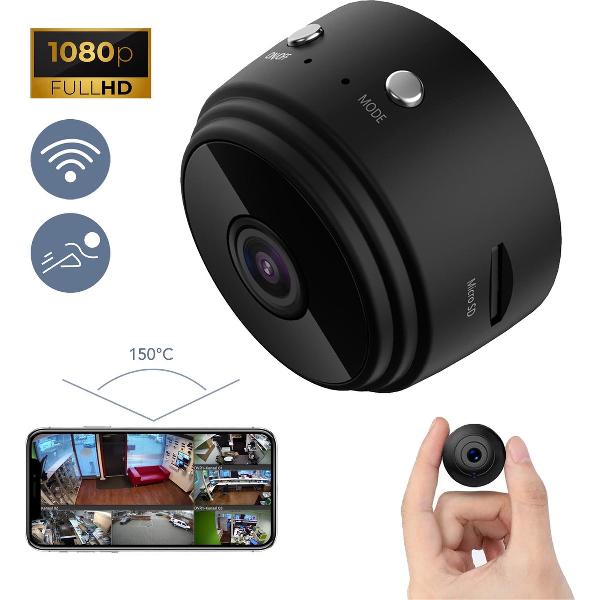 Spycam – Spy Camera met Wifi – Beveiligingscamera – Bewakingscamera – Videocamera – Zwart