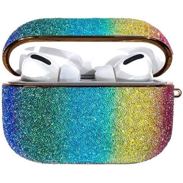 Rainbow shiny glitter case Protector for AirPods AirPods Pro - Meerkleurig