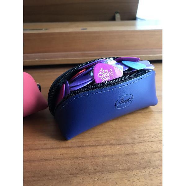 LIAM'S Lederen Gitaar Plectrum - Make-Up tasje Donkerblauw