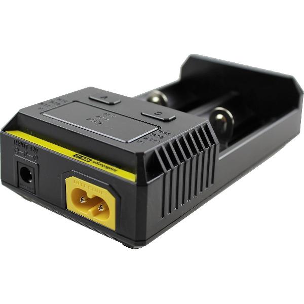 Nitecore NEW i2 + 2 keer Sony 18650 3000Mah batterij