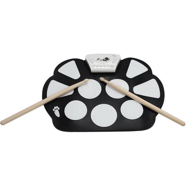 Elektronische Drumkit | Leren drummen | Oprolbare drummat | Met twee pedalen
