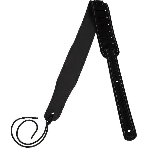 Flight Ukelele Draagband - Zwart - Suede - MADE IN GREECE