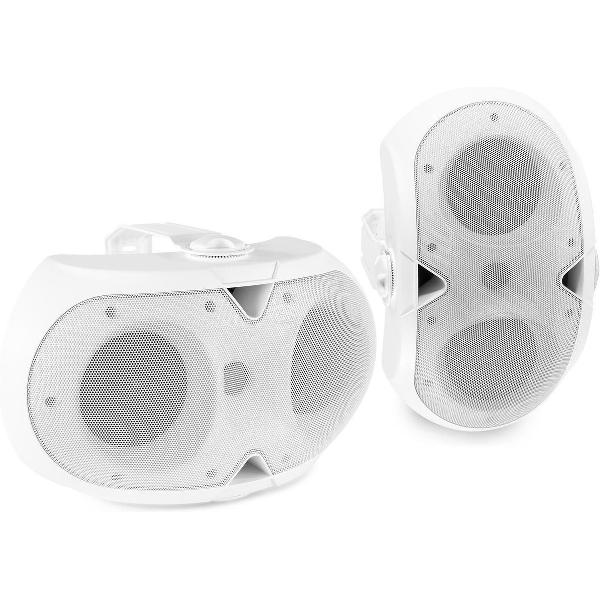 Speakerset voor binnen en buiten toepassingen - Power Dynamics BE42W speakerset met brede spreiding - 150W - Wit