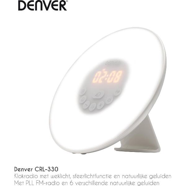 Denver Klokradio Met Weklight en Geluiden - CRL-330