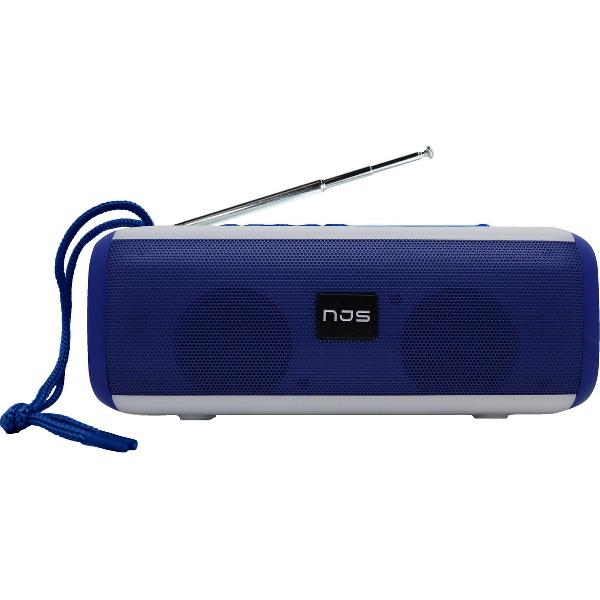 NJS 044 - Bluetooth speaker - Muziek box - Draadloos - LED disco lampen - 10 watt - Blauw