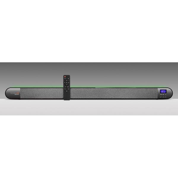 Technaxx TX-139 Soundbar met achtergrondlicht effecten - DAB+ & FM-radio - Bluetooth - optische uitgang - HDMI ARC - USB en AUX-IN - 4 x 10W - Zwart