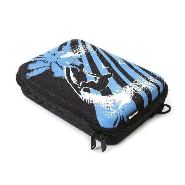 Platinet - GoPro Case Medium - GoPro Opbergtas - Opberghoes voor action camera's - spatwaterdicht - Blauw/Zwart