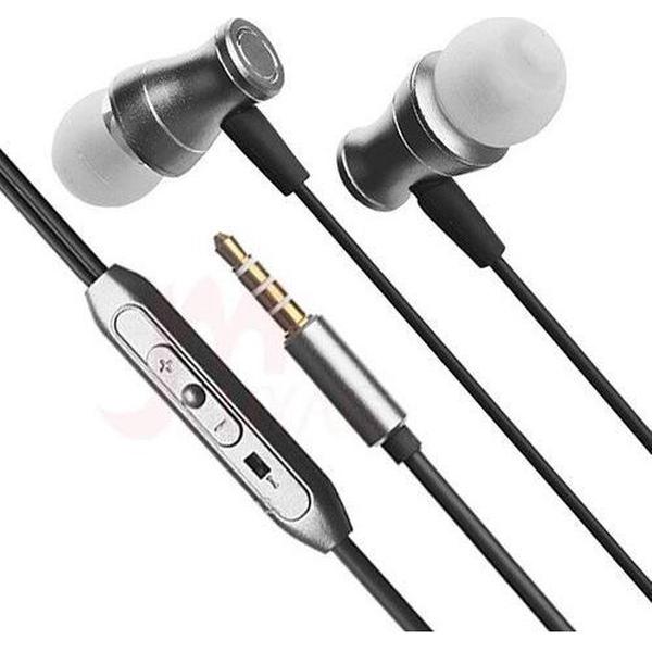 DrPhone Aero In-Ear - Vliegtuig Metalen Magnetische Bedrade Oordoppen - 3.5mm AUX - Microfoon - Aluminium Oortjes - Zwart