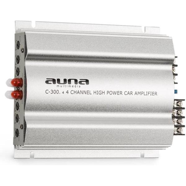 C300.4 4-kanaals-auto-eindversterker 4 x 200W PMPO 100W RMS zilver