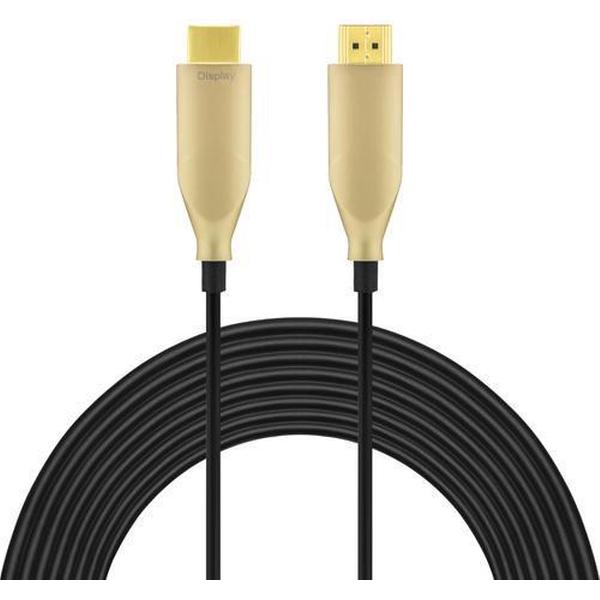 NÖRDIC HDMI-F020 HDMI kabel , 4K 60Hz , Glasvezel , 20 Meter , Zwart