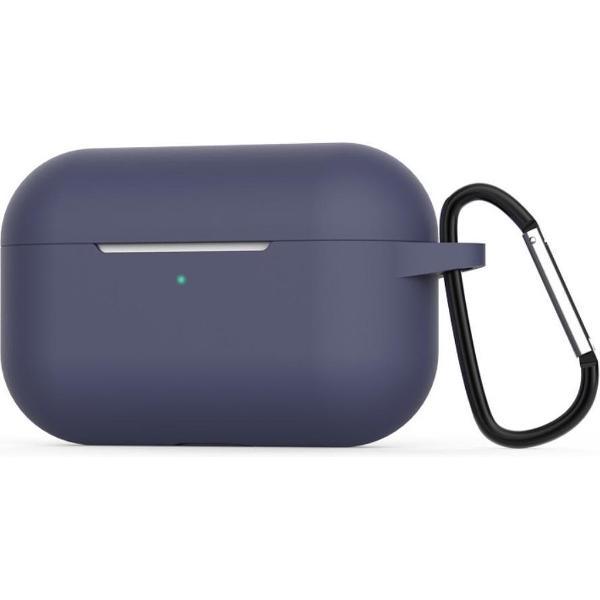 Siliconen Beschermhoes met Hanger voor AirPod Pro - Saffier Blauw