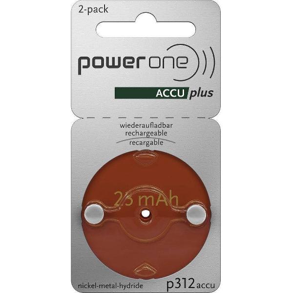 Powerone P312 Oplaadbare batterij voor hoortoestel ZA312 NiMH 23 mAh 1.2 V 2 stuk(s)