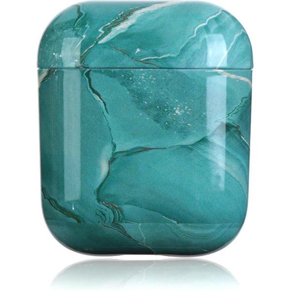 Studio Air® Airpods Hoesje Marmer - Stevig Airpod Hoesje - Groen - Voor Airpods 1 en 2