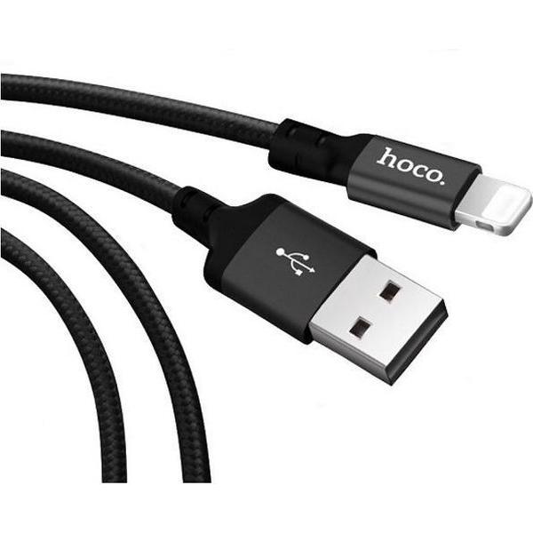 Hoco USB kabel naar Lightning zwart - 2 m