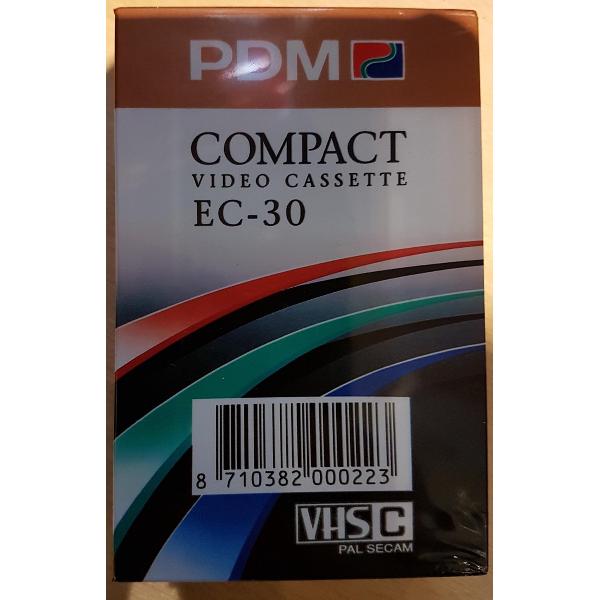 PDM - VHS C - COMPACT VIDEO CASSETTE - EC-30 - PAL/SECAM