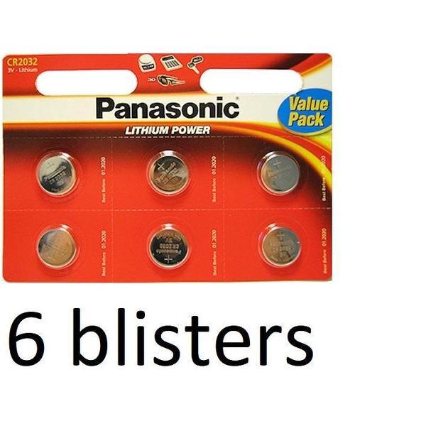 6x Panasonic CR-2032 - 6 stuks
