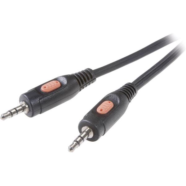 SpeaKa Professional SP-7870372 Jackplug Audio Aansluitkabel [1x Jackplug male 3.5 mm - 1x Jackplug male 3.5 mm] 30.00 cm Zwart