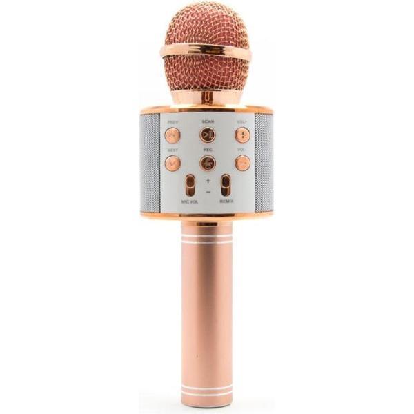 Karaoke Microfoon - Draadloos - Bluetooth Verbinding - roze-paars - Voor de gezelligste feestjes