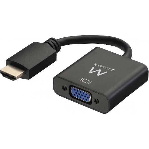 Ewent EW9864 - Videoconverter - HDMI - VGA - zwart
