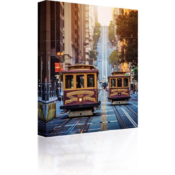Sound Art - Canvas + Bluetooth Speaker San Francisco Trams (41 x 51cm)