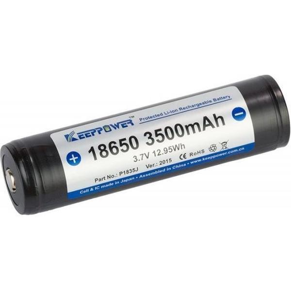 1 Stuk 3500mAh KeepPower 18650 Oplaadbare batterij
